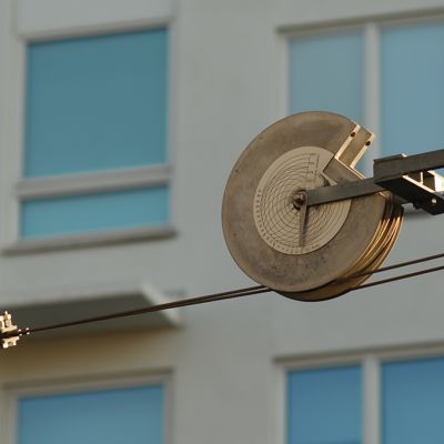 This seems to have something to do with keeping the tram power lines properly tensioned. 