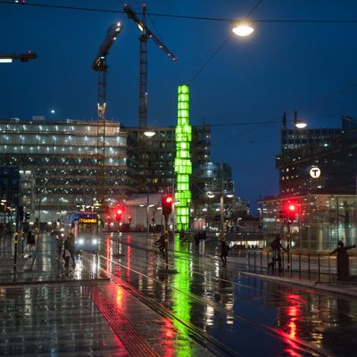 Kristallvertikalaccent i grönt - Stockholm mars 2019